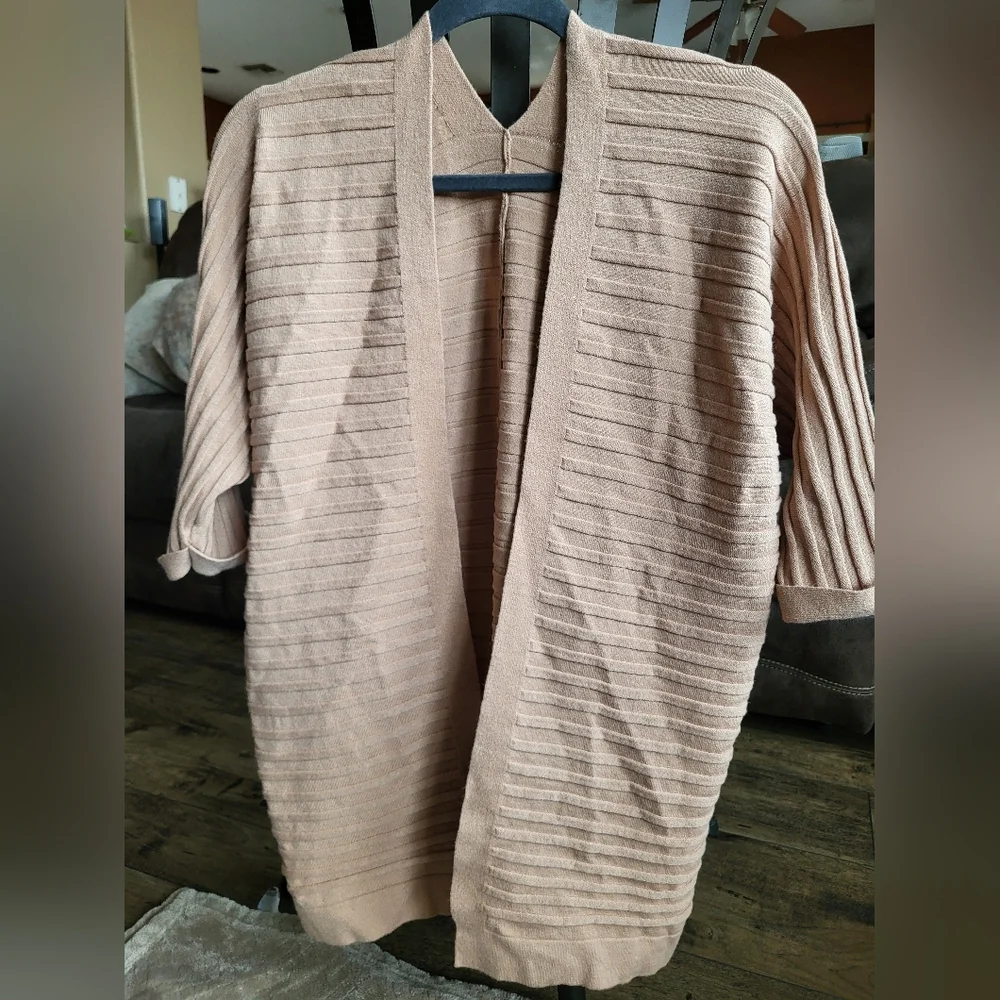 ** SHEWIN Womens Casual‎ 3/4 Short Sleeve Open Front Lightweight Cardigan - Picture 9 of 10